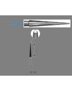 H135.314.014  KOMET FRESA C. TUNGSTENO LANZA TURBINA ø 014  5 ud.