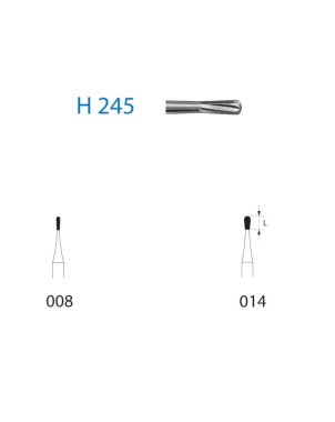 H245.314.008  KOMET FRESA C. TUNGSTENO PERA TURBINA ø 008  5 ud.