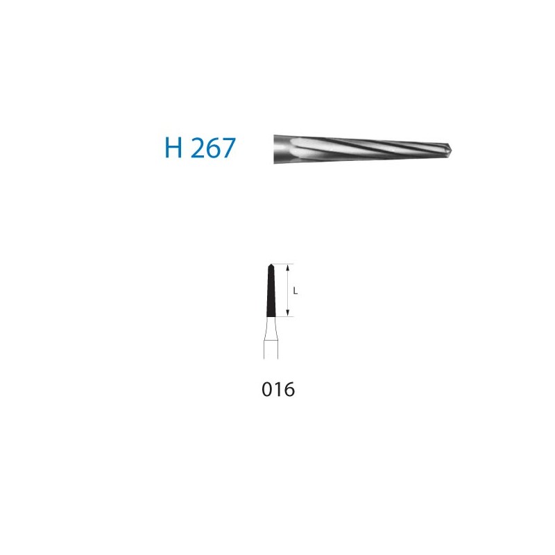 H267.314.016  KOMET FRESA C. TUNGSTENO CONICA TURBINA ø 016  5 ud.