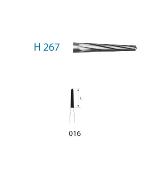 H267.314.016  KOMET FRESA C. TUNGSTENO CONICA TURBINA ø 016  5 ud.