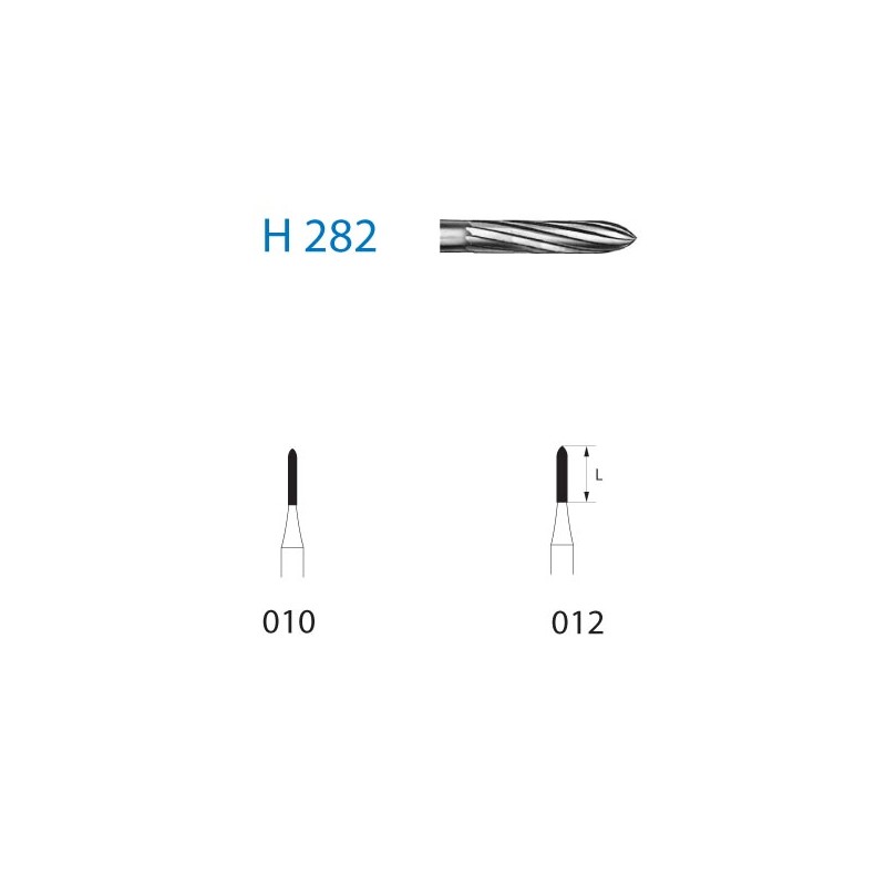 H282.314.010  KOMET FRESA C. TUNGSTENO TORPEDO TURBINA ø 010  5 ud.