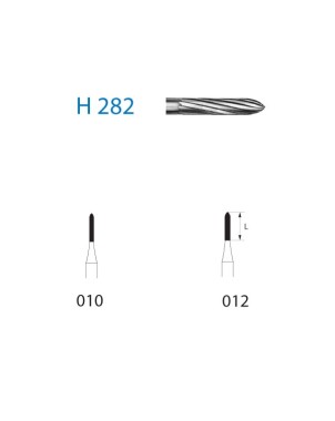H282.314.010  KOMET FRESA C. TUNGSTENO TORPEDO TURBINA ø 010  5 ud.