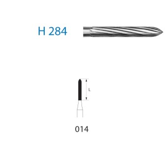 H284.314.014  KOMET FRESA C. TUNGSTENO TORPEDO TURBINA ø 014  5 ud.