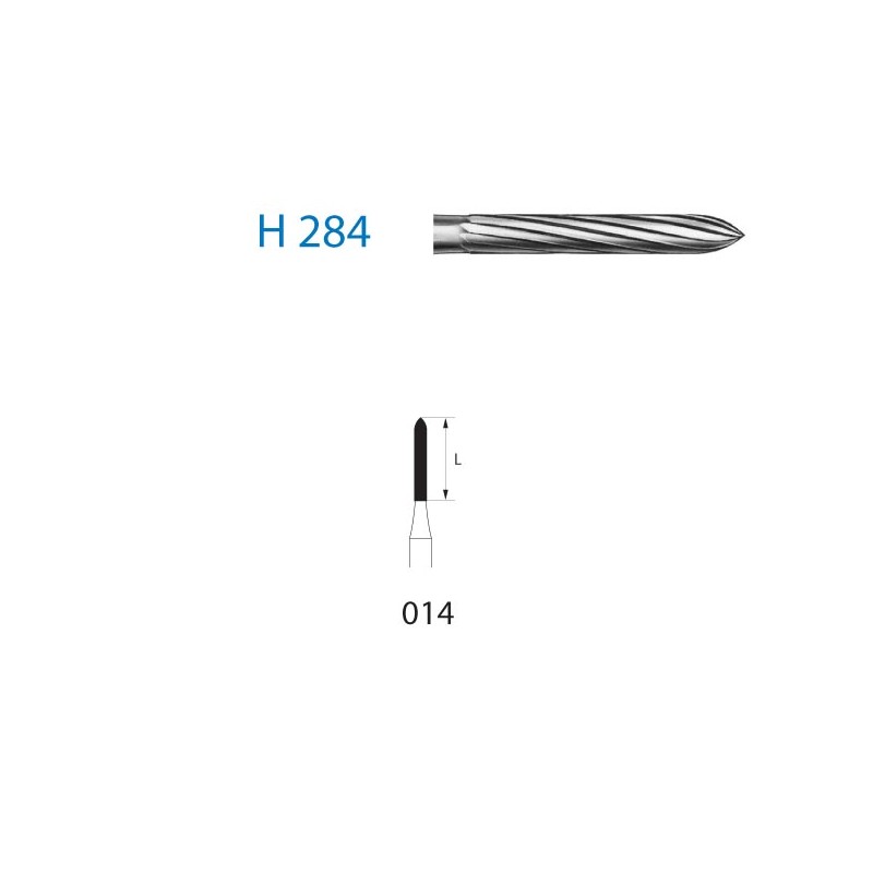 H284.314.014  KOMET FRESA C. TUNGSTENO TORPEDO TURBINA ø 014  5 ud.
