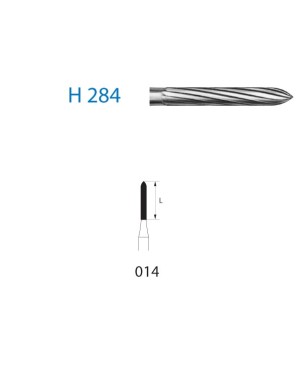 H284.314.014  KOMET FRESA C. TUNGSTENO TORPEDO TURBINA ø 014  5 ud.