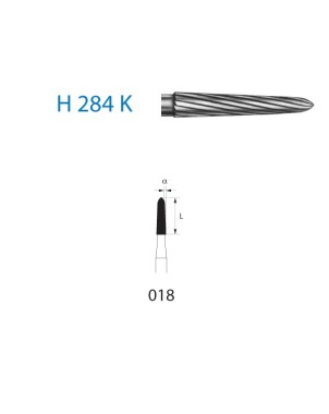 H284K.314.018  KOMET FRESA C. TUNGSTENO TORPEDO TURBINA ø 018  5 ud.