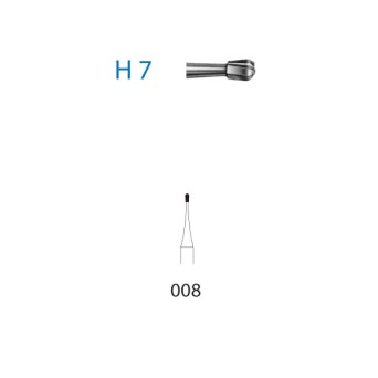 H7.313.008  KOMET FRESA C. TUNGSTENO PERA TURBINA CORTO ø 008  5 ud.