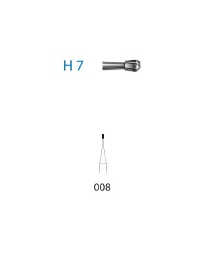 H7.313.008  KOMET FRESA C. TUNGSTENO PERA TURBINA CORTO ø 008  5 ud.