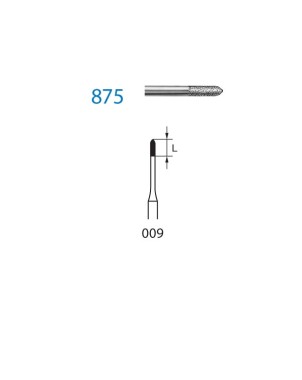 875.314.009  KOMET FRESA DIAMANTE TORPEDO TURBINA ø 009 GRANO ESTANDAR 5 ud.