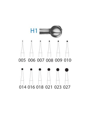 H1.204.012  KOMET FRESA C. TUNGSTENO BOLA CONTRAANGULO ø 012  5 ud.