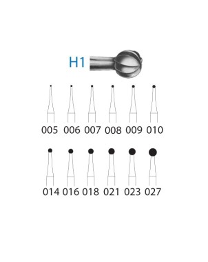 H1.204.018  KOMET FRESA C. TUNGSTENO BOLA CONTRAANGULO ø 018  5 ud.