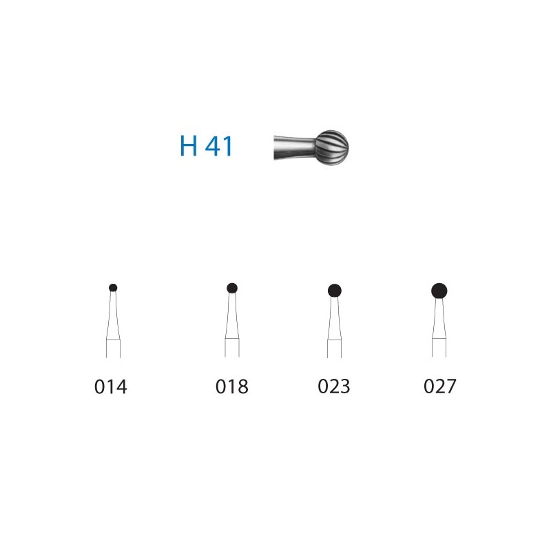 H41.204.018  KOMET FRESA C. TUNGSTENO BOLA CONTRAANGULO ø 018  5 ud.