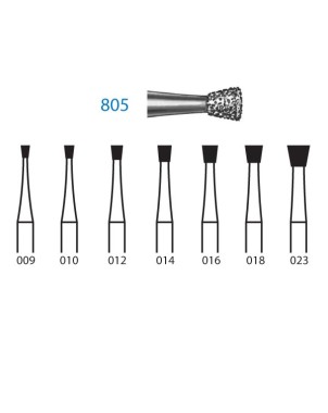 805.314.012  KOMET FRESA DIAMANTE CONO INVERTIDO TURBINA ø 012 GRANO ESTANDAR 5 ud.