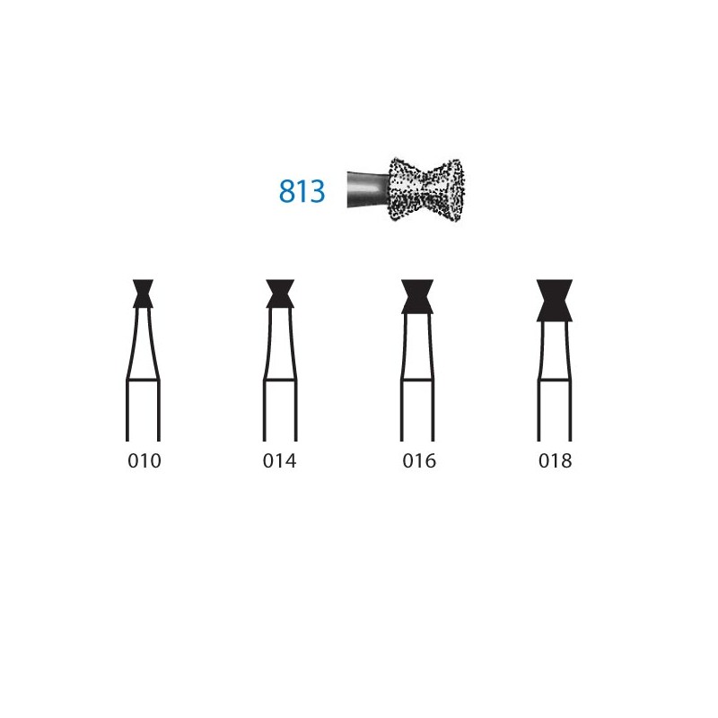 813.314.014  KOMET FRESA DIAMANTE DIÁBOLO TURBINA ø 014 GRANO ESTANDAR 5 ud.