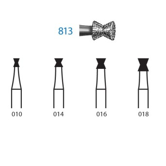 813.314.016  KOMET FRESA DIAMANTE DIÁBOLO TURBINA ø 016 GRANO ESTANDAR 5 ud.