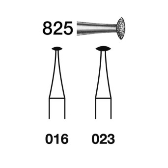825.314.016  KOMET FRESA DIAMANTE LENTE TURBINA ø 016 GRANO ESTANDAR 5 ud.