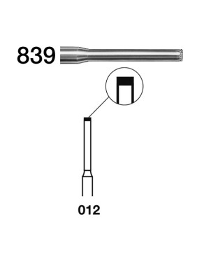 839.314.012  KOMET FRESA DIAMANTE CILINDRICA TURBINA ø 012 GRANO ESTANDAR 5 ud.