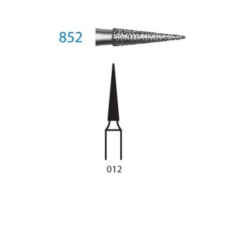 852.314.012  KOMET FRESA DIAMANTE LANZA TURBINA ø 012 GRANO ESTANDAR 5 ud.