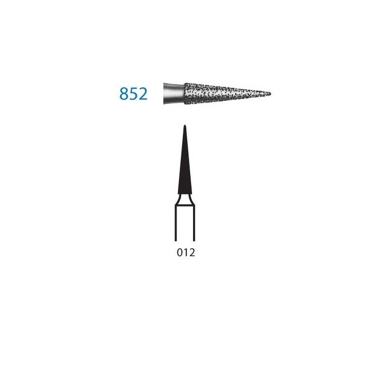 852.314.012  KOMET FRESA DIAMANTE LANZA TURBINA ø 012 GRANO ESTANDAR 5 ud.
