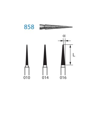 858.314.014  KOMET FRESA DIAMANTE LANZA TURBINA ø 014 GRANO ESTANDAR 5 ud.