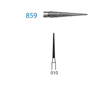 859.314.010  KOMET FRESA DIAMANTE LANZA TURBINA ø 010 GRANO ESTANDAR 5 ud.