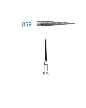 859.314.010  KOMET FRESA DIAMANTE LANZA TURBINA ø 010 GRANO ESTANDAR 5 ud.