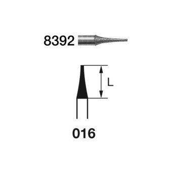 8392.314.016  KOMET FRESA DIAMANTE FORMAS ESPECIALES TURBINA ø 016 GRANO FINO 5 ud.