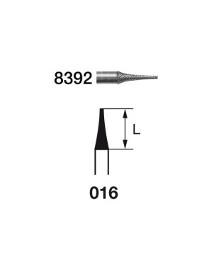 8392.314.016  KOMET FRESA DIAMANTE FORMAS ESPECIALES TURBINA ø 016 GRANO FINO 5 ud.