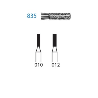 835.313.010  KOMET FRESA DIAMANTE CILINDRICA TURBINA CORTO ø 010 GRANO ESTANDAR 5 ud.
