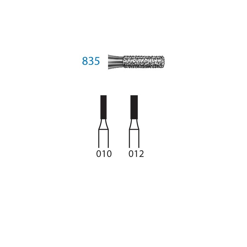 835.313.010  KOMET FRESA DIAMANTE CILINDRICA TURBINA CORTO ø 010 GRANO ESTANDAR 5 ud.