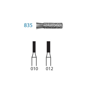835.313.010  KOMET FRESA DIAMANTE CILINDRICA TURBINA CORTO ø 010 GRANO ESTANDAR 5 ud.