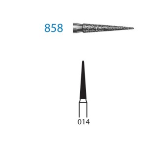 858.313.014  KOMET FRESA DIAMANTE LANZA TURBINA CORTO ø 014 GRANO ESTANDAR 5 ud.