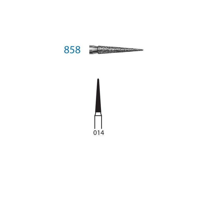 858.313.014  KOMET FRESA DIAMANTE LANZA TURBINA CORTO ø 014 GRANO ESTANDAR 5 ud.