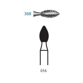 368.204.023  KOMET FRESA DIAMANTE BALON RUGBY CONTRAANGULO ø 023 GRANO ESTANDAR 5 ud.