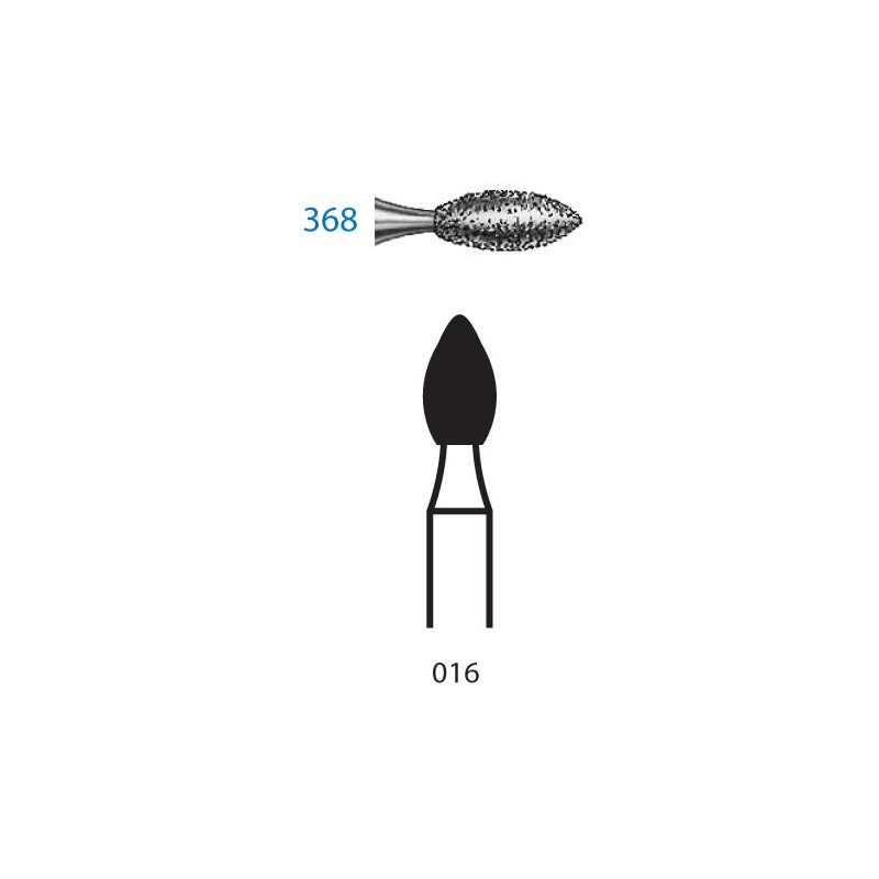 368.204.023  KOMET FRESA DIAMANTE BALON RUGBY CONTRAANGULO ø 023 GRANO ESTANDAR 5 ud.