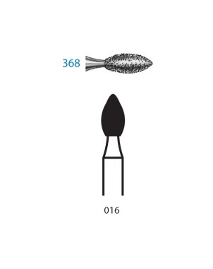368.204.023  KOMET FRESA DIAMANTE BALON RUGBY CONTRAANGULO ø 023 GRANO ESTANDAR 5 ud.