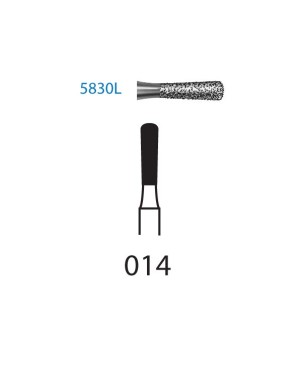 5830L.314.014  KOMET FRESA DIAMANTE PERA TURBINA ø 014 GRANO SUPER GRUESO 5 ud.