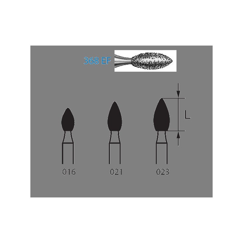 368EF.314.016  KOMET FRESA DIAMANTE BALON RUGBY TURBINA ø 016 GRANO EXTRA FINO 5 ud.