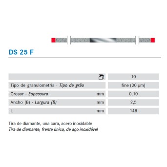 TIRAS PULIR KOMET DS25F.0. KOMET diamante 10 ud