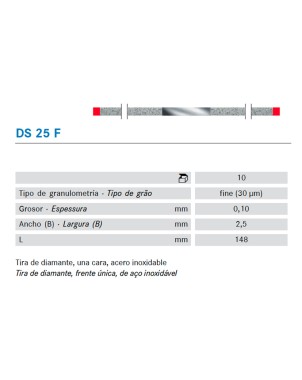 TIRAS PULIR KOMET DS25F.0. KOMET diamante 10 ud