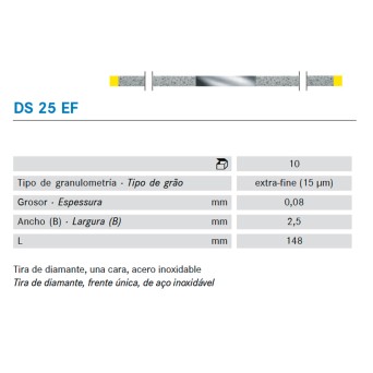 TIRAS PULIR KOMET DS25EF.0. KOMET diamante 10 ud