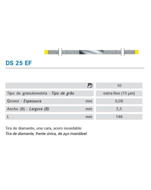 TIRAS PULIR KOMET DS25EF.0. KOMET diamante 10 ud