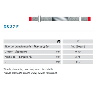 TIRAS PULIR KOMET DS37F.0. KOMET diamante 10 ud
