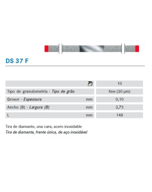 TIRAS PULIR KOMET DS37F.0. KOMET diamante 10 ud