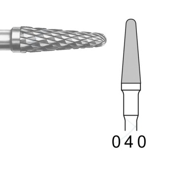 H79E.104.040 KOMET FRESA C. TUNGSTENO CONICA REDONDEADA PIEZA DE MANO ø 040 - 1uds
