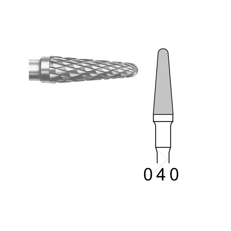H79E.104.040 KOMET FRESA C. TUNGSTENO CONICA REDONDEADA PIEZA DE MANO ø 040 - 1uds
