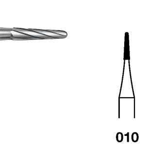 H23R.104.010 KOMET FRESA C. TUNGSTENO CONICA REDONDEADA PIEZA DE MANO ø 010 - 5uds