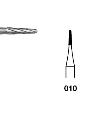 H23R.104.010 KOMET FRESA C. TUNGSTENO CONICA REDONDEADA PIEZA DE MANO ø 010 - 5uds