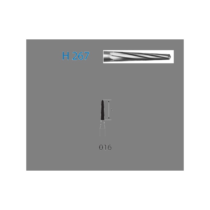 H267.104.016  KOMET FRESA C. TUNGSTENO CONICA PIEZA DE MANO ø 016  5 ud.