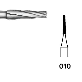 H23L.104.010 KOMET FRESA C. TUNGSTENO CONICA PIEZA DE MANO ø 010 - 5uds